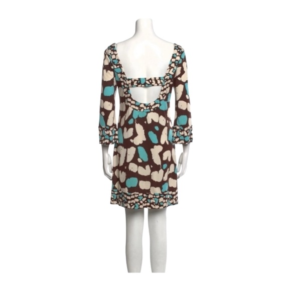 DIANE VON FURSTENBERG SILK MINI DRESS SIZE 8 - Picture 3 of 7
